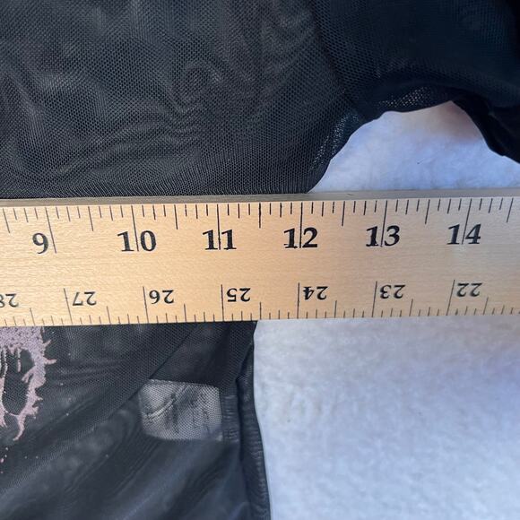 Lip Service Womens Small Gothic Mesh Sheer Top Steampunk Y2K Punk Grunge TAGS - Picture 6 of 7